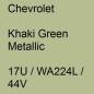 Preview: Chevrolet, Khaki Green Metallic, 17U / WA224L / 44V.